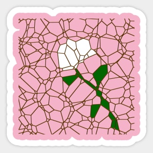 stained glass window effect flower Sticker